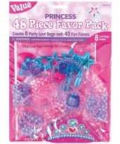 Grabbelton 8x prinsessen themafeest uitdeelzakjes met cadeautjes